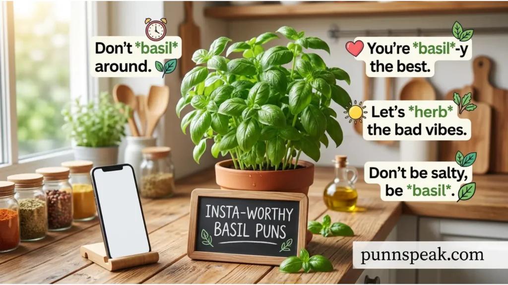 Social Media Ready Basil Puns