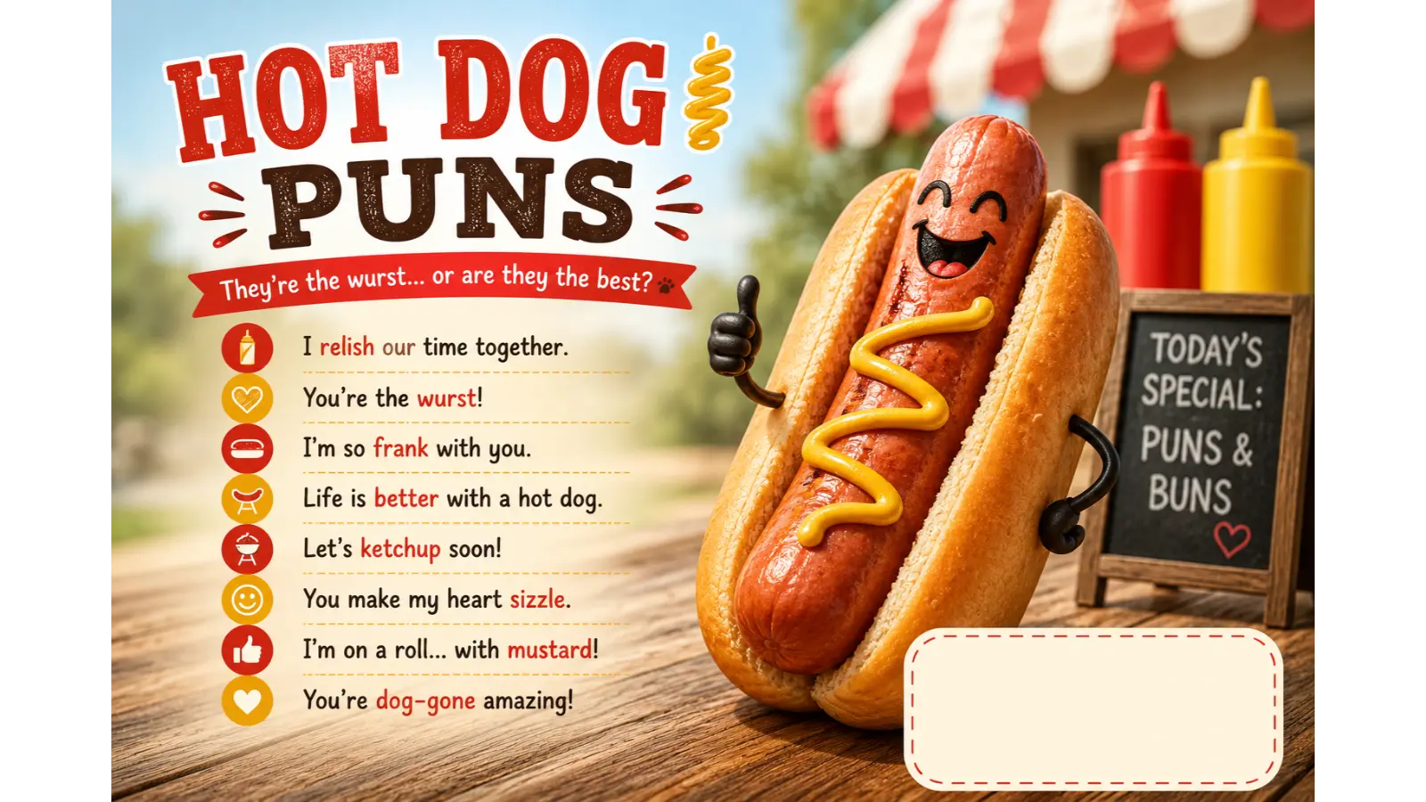 hot dog puns