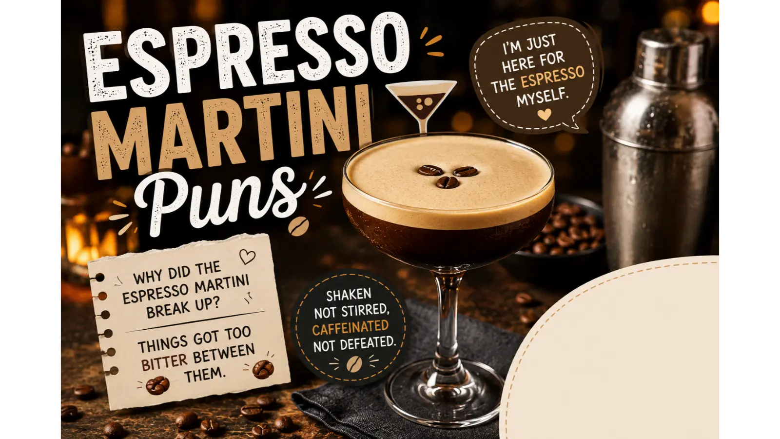 espresso martini puns