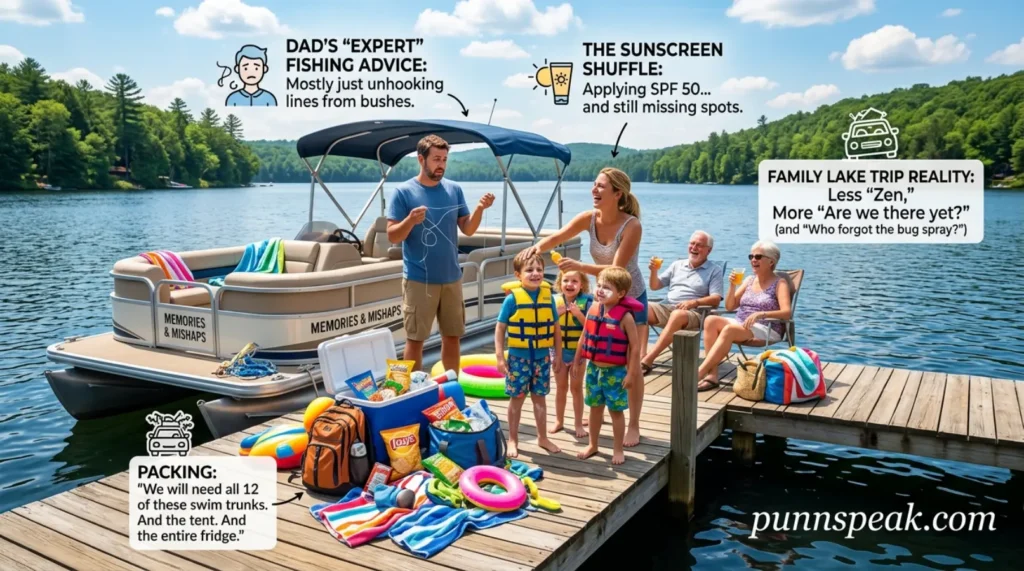 Family Lake Trip Humor