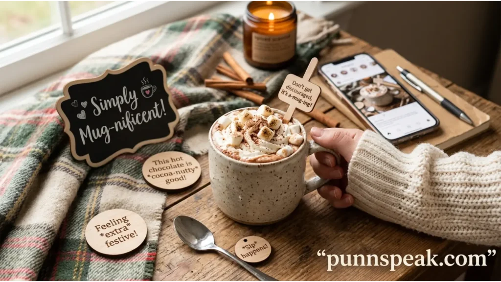 Social Media Ready Hot Chocolate Puns