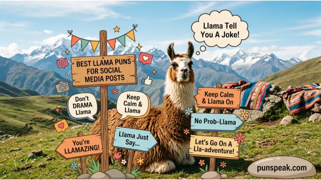 Best Llama Puns For Social Media Posts