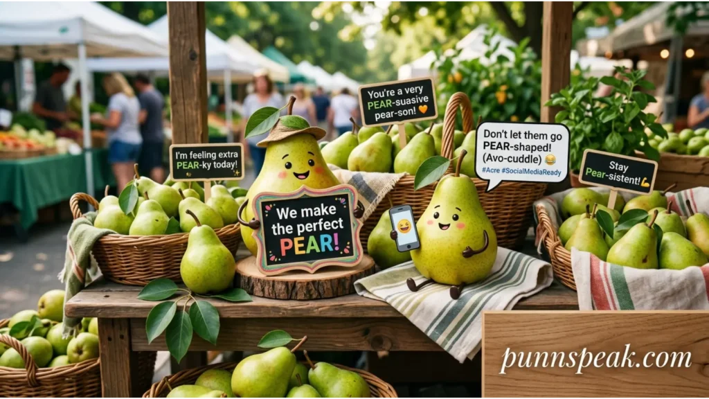 Social Media Ready Pear Puns
