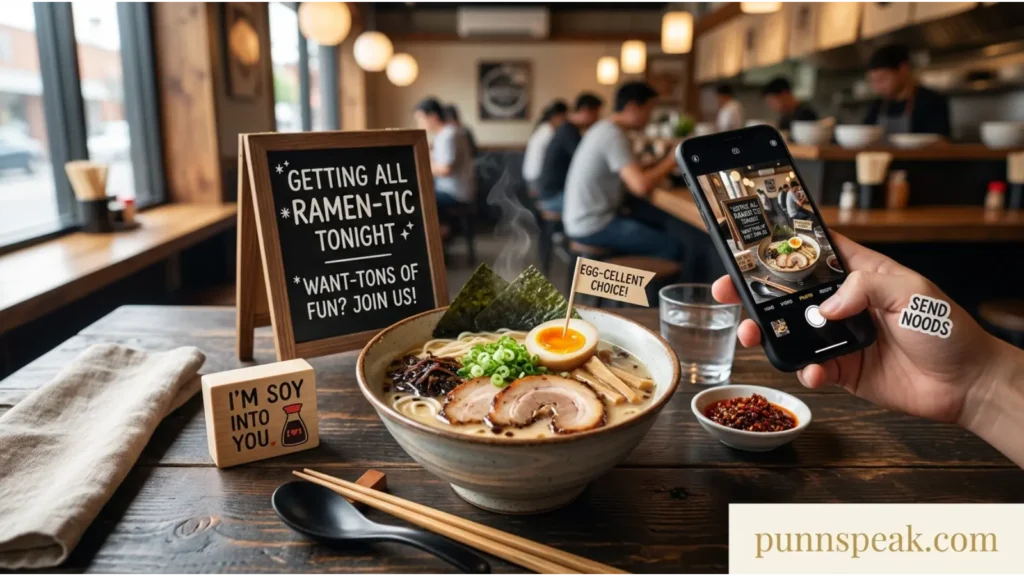 Social Media Ready Ramen Puns