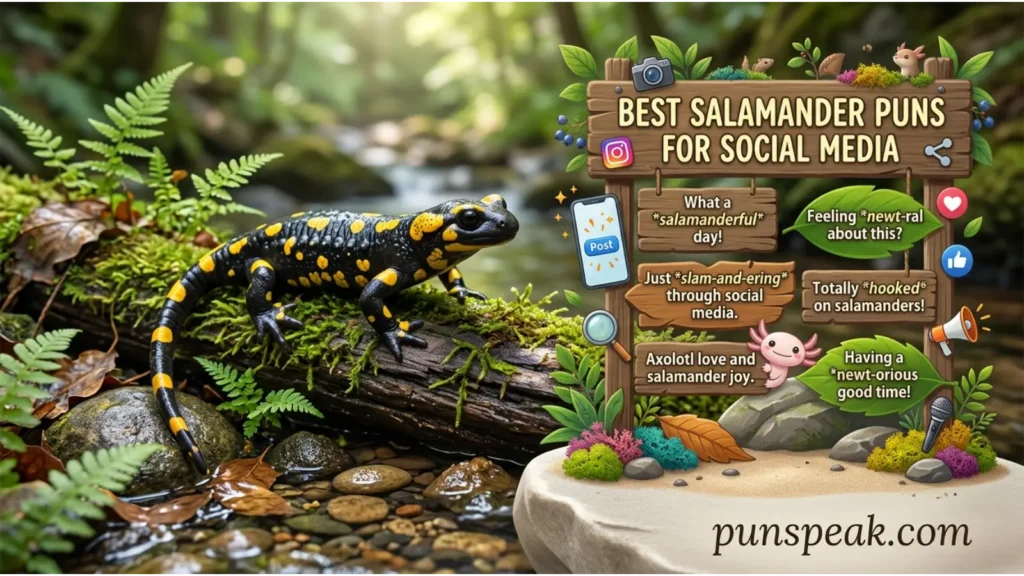 Best Salamander Puns For Social Media