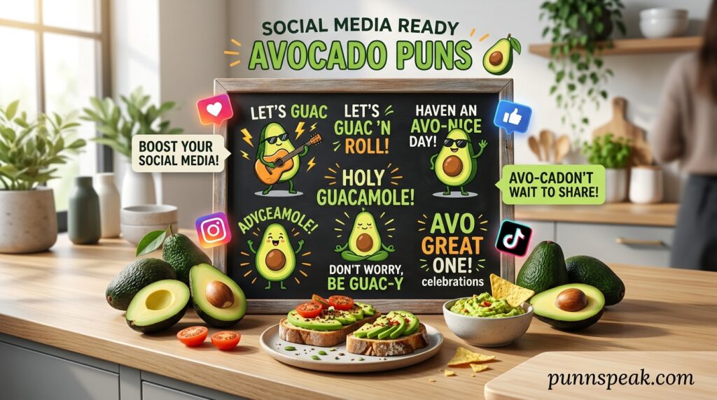 Social Media Ready Avocado Puns