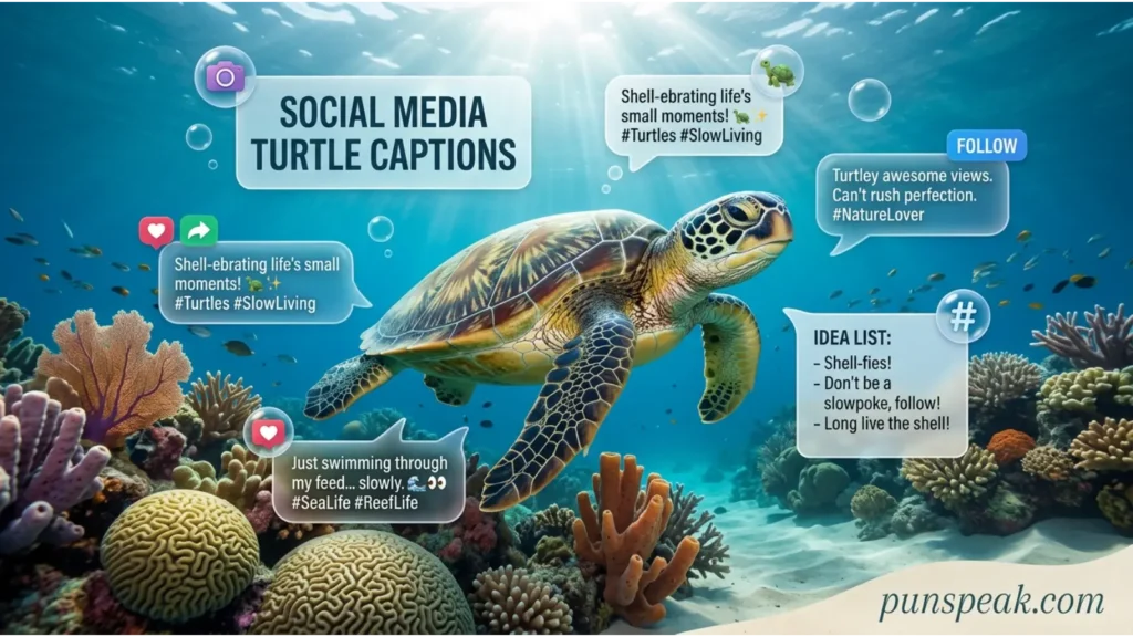 Social Media Turtle Captions
