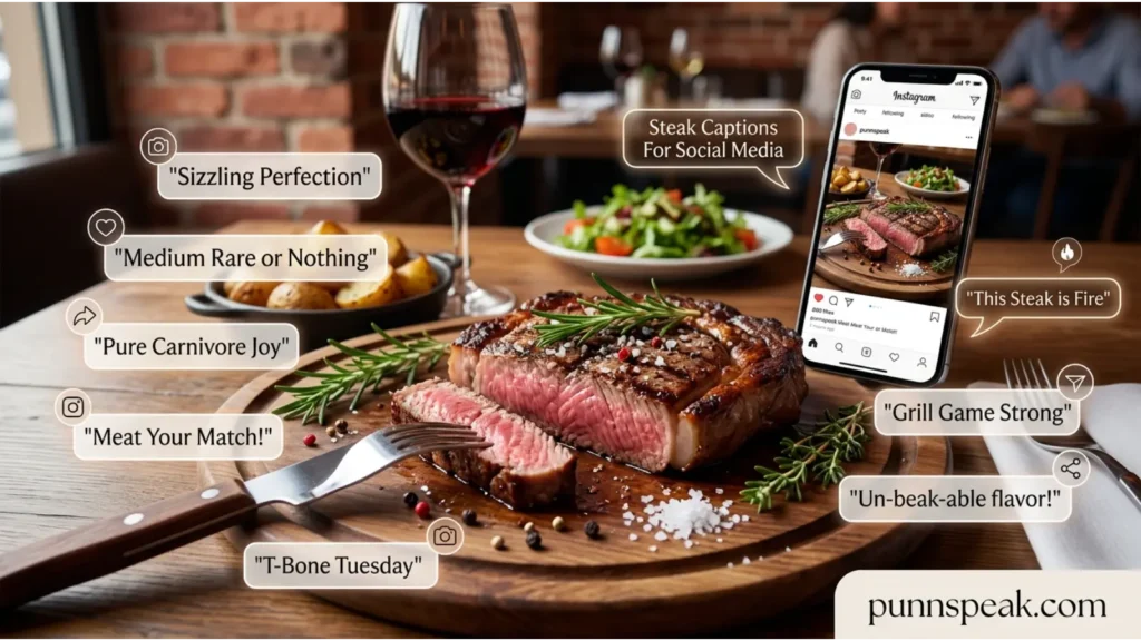 Steak Captions For Social Media