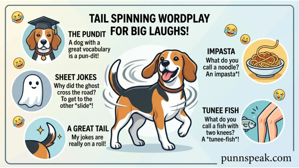 Tail Spinning Wordplay For Big Laughs