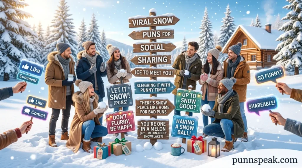 Viral Snow Puns For Social Sharing