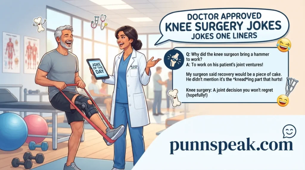 Doctor Approved Knee Surgery Jokes One Liners